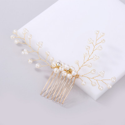 Pruudi juuksekamm pulmajuukse aksessuaarid naistele pärlikristallidest juuksenõelad, moepeod juuksenõelaklambrid, ehted, võlukroonid