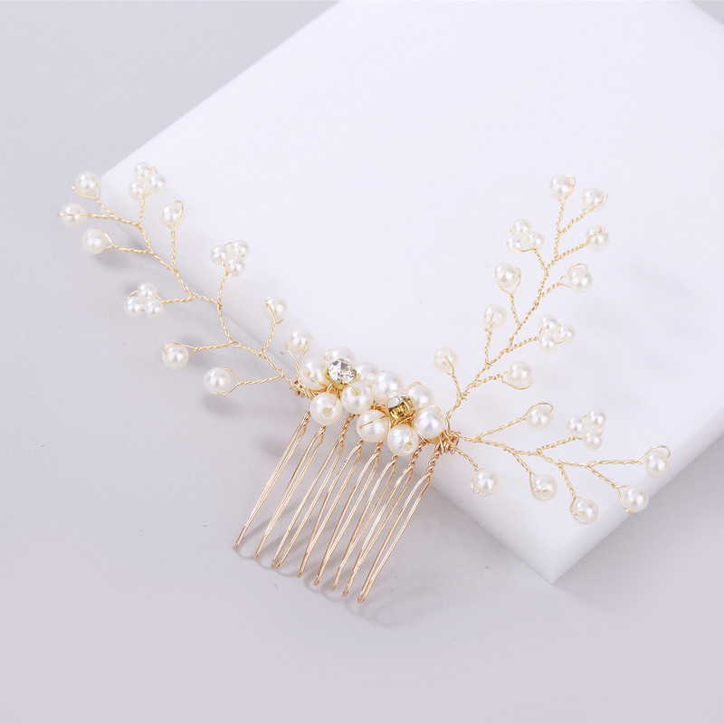 Pruudi juuksekamm pulmajuukse aksessuaarid naistele pärlikristallidest juuksenõelad, moepeod juuksenõelaklambrid, ehted, võlukroonid