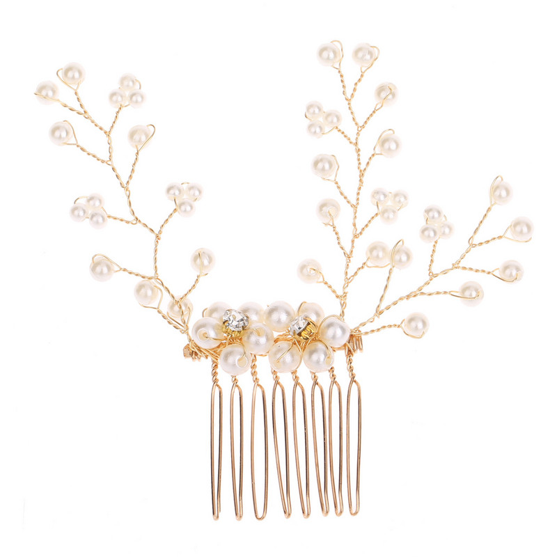 Pruudi juuksekamm pulmajuukse aksessuaarid naistele pärlikristallidest juuksenõelad, moepeod juuksenõelaklambrid, ehted, võlukroonid