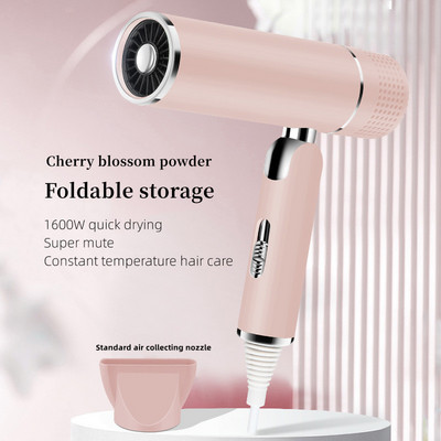 Professionaalne föön 1600 W suure võimsusega kiiresti kuivav negatiivse iooniga kokkupandav kaasaskantav majapidamises kasutatava juuksurisalongi T-tüüpi föön