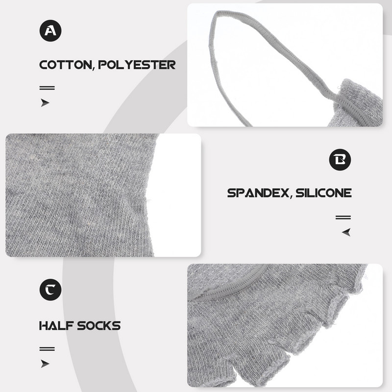 1 paar varvastega sokid No Show sokid poolsokid puuvillased sokid Naiste varvastega eraldatud sokid