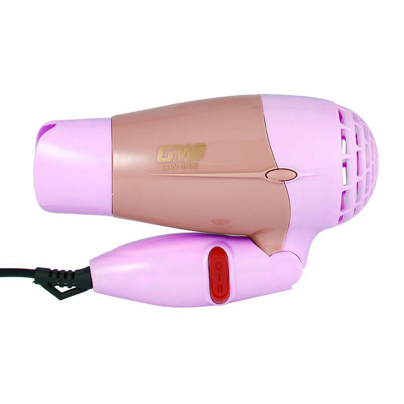 220V 1000W kaasaskantava käepidemega kompaktne föön Kokkupandav EU-pistik Madala müratasemega föön Kuum tuul, pikk kasutusiga õues reisimiseks