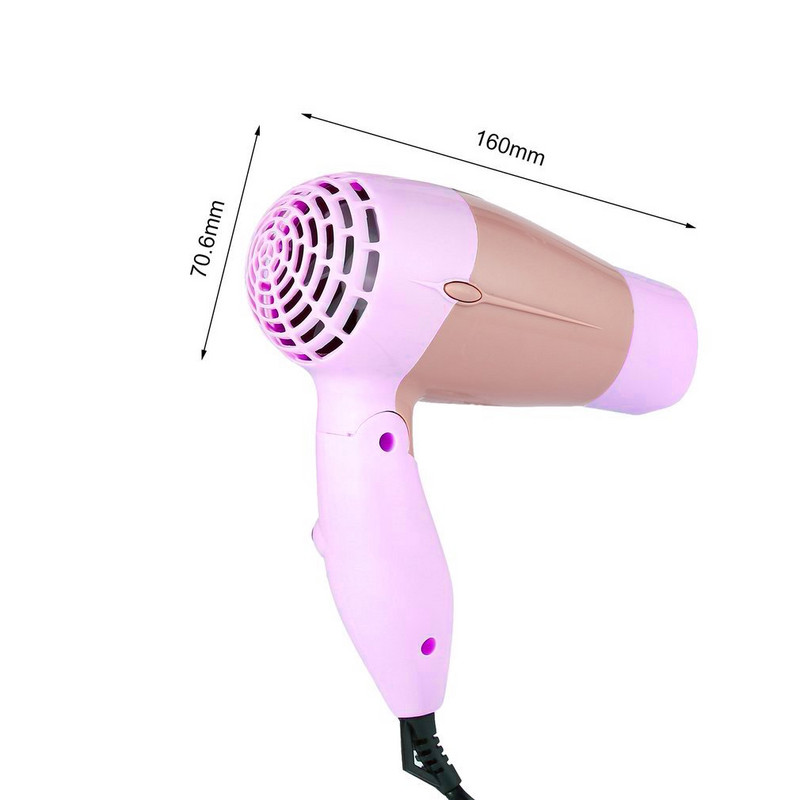 220V 1000W kaasaskantava käepidemega kompaktne föön Kokkupandav EU-pistik Madala müratasemega föön Kuum tuul, pikk kasutusiga õues reisimiseks