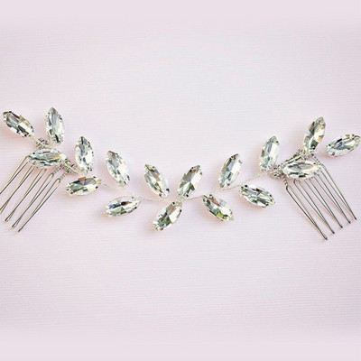 Modni češalj za kosu Vjenčani dodaci za kosu za žene Ukosnice od legure vještačkih dijamanata Djevojačke igle za zabavu sa strane Šarm Pokrivala za mladenke Nakit