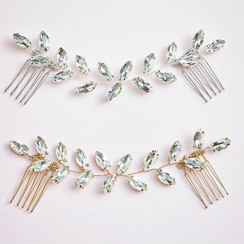 Modni češalj za kosu Vjenčani dodaci za kosu za žene Ukosnice od legure vještačkih dijamanata Djevojačke igle za zabavu sa strane Šarm Pokrivala za mladenke Nakit