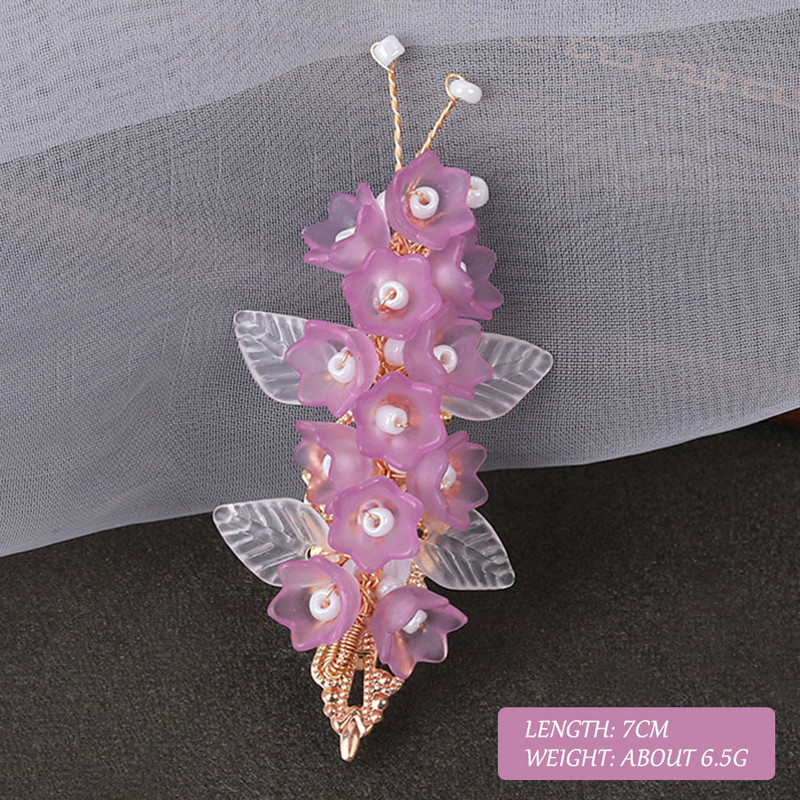 Naiste juukseklambrid küljel Juuksenõelad Pruudi peakate akrüülist lillekujuline sulamist tiaaras tüdrukute pidu igapäevane peakate moeehted