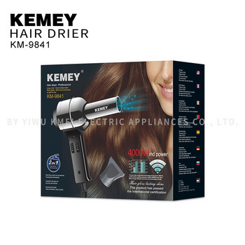 Πιστολάκι μαλλιών Kemei Professional Salon with Concentrator Κομμωτήριο 2 Heat Speeds Αφιερωμένο 4000W Υψηλής ισχύος ελαφρύ μεταλλικό σώμα