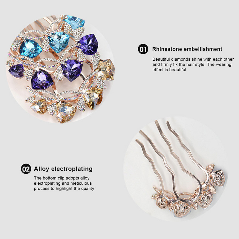 Moodsad juuksenõelad Tiaras Pruudi juuksekaunistus naistele Rhinestone'i kristallist sulamist juukseklambrid pulmatüdrukute balli peaehete ehted