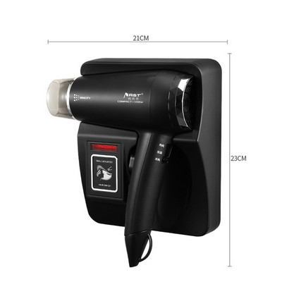 Professionaalne hotelliföön Seinale kinnitatav negatiivse iooniga föön koos hoidiku alusega, 3 käiku reguleeritav majapidamises kasutatava vannitoa jaoks