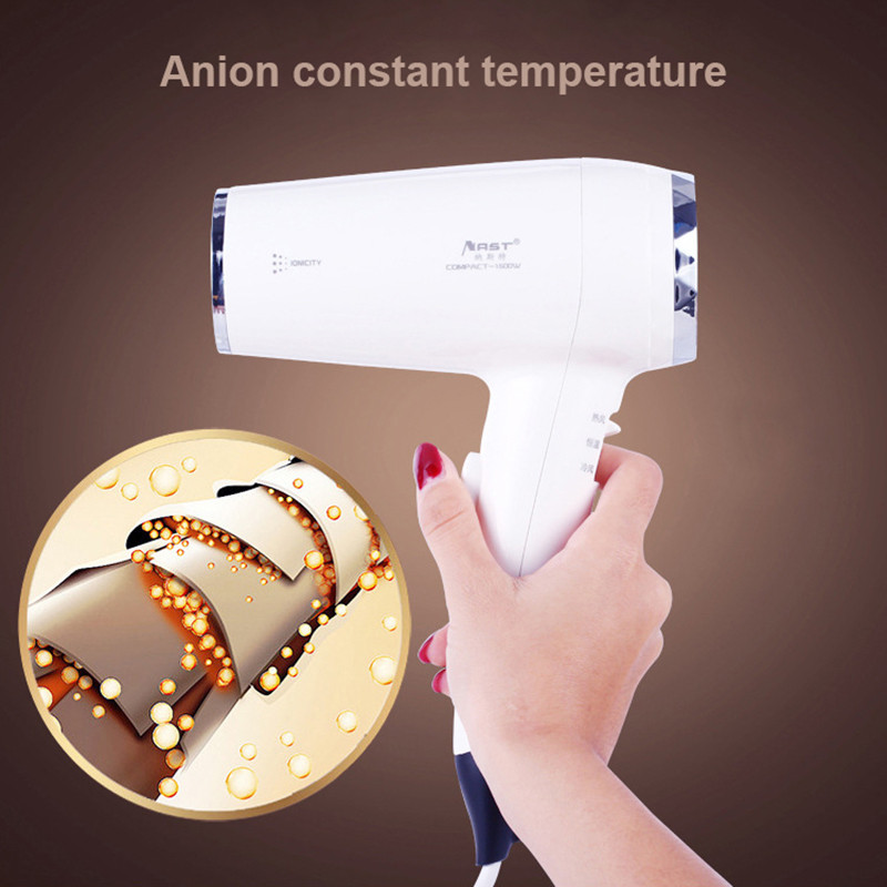 Professionaalne hotelliföön Seinale kinnitatav negatiivse iooniga föön koos hoidiku alusega, 3 käiku reguleeritav majapidamises kasutatava vannitoa jaoks