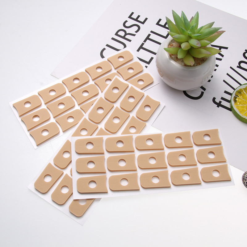 45 τμχ Αυτοκόλλητα μαξιλάρια κάλλου Σφουγγάρι μαξιλάρι κάλλου Στρογγυλά αδιάβροχα μαξιλάρια κάλλου Κοίλα μαξιλάρια κάλλου Μαξιλάρια καλαμποκιού για&