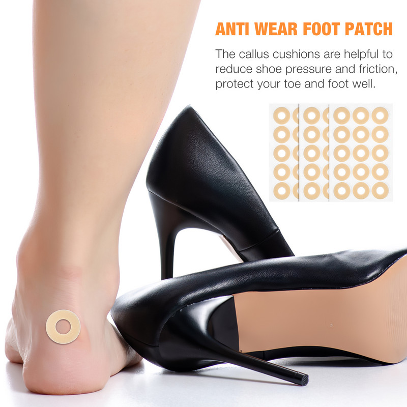 45 τμχ Αυτοκόλλητα μαξιλάρια κάλλου Σφουγγάρι μαξιλάρι κάλλου Στρογγυλά αδιάβροχα μαξιλάρια κάλλου Κοίλα μαξιλάρια κάλλου Μαξιλάρια καλαμποκιού για&