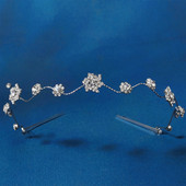 Pulmapael Pruudi Tiaras Juukserõngas Naistele Hõbedase värviga kristallist juuksenõela krooniga juuksekaunistusega ehted tasuta kohaletoimetamine