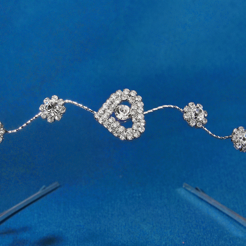 Pulmapael Pruudi Tiaras Juukserõngas Naistele Hõbedase värviga kristallist juuksenõela krooniga juuksekaunistusega ehted tasuta kohaletoimetamine