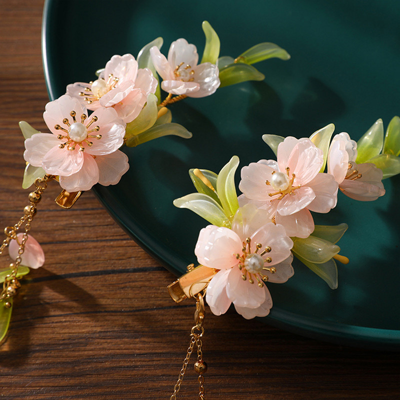 Haldjas Hiina juukseklambrid 2 TK Vintage Tutt Juuksenõel Sinine Lill Barrettes Tüdrukud Hanfu Decor Juukseehted Antiik Tiara Peakatted