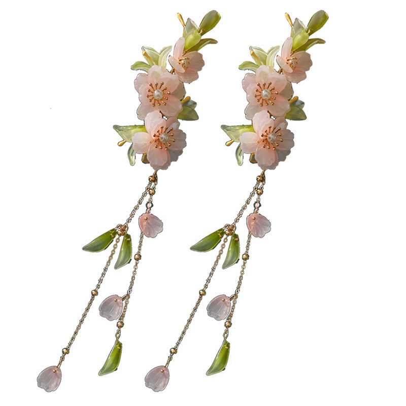 Haldjas Hiina juukseklambrid 2 TK Vintage Tutt Juuksenõel Sinine Lill Barrettes Tüdrukud Hanfu Decor Juukseehted Antiik Tiara Peakatted