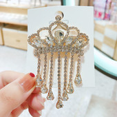 Juuksenõelad tiaarase kujuga juukseküüsklamber naistele, 2022. aasta kivist tutt barrettes, tüdrukute peaehte pulmaballi juuste ehted