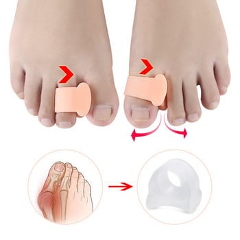 2бр.=1 чифт Разделител Грижа за пръстите Протектор за краката Силиконови продукти Ортопедични продукти Бунион Коректор Hallux Valgus За педикюр