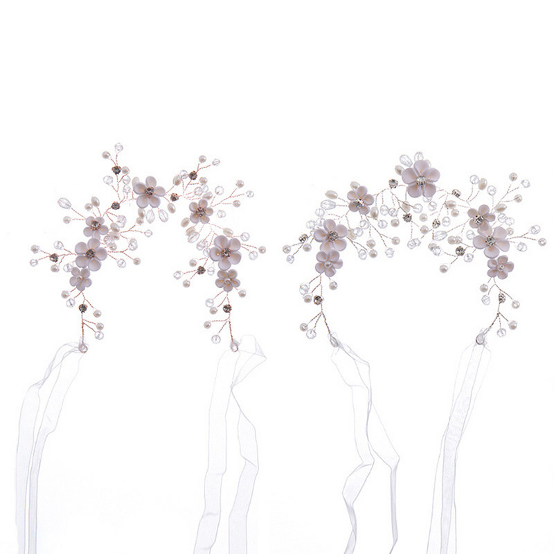 Vestuvinė plaukų juosta Tiaras Pasakų mergaičių perlų galvos juosta mada gėlių karoliukai galvos apdangalai moterims nuotakos plaukų papuošalai papuošalai