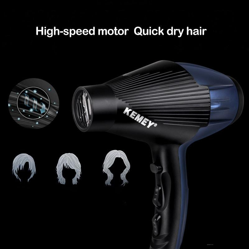 AIKIN KEMEY profesionalno sušilo za kosu 3800 W, 6 brzina, podešavanje vrućeg/hladnog vjetra, brzo sušenje, brijačnica, sušilo za kosu sa skupljanjem zraka