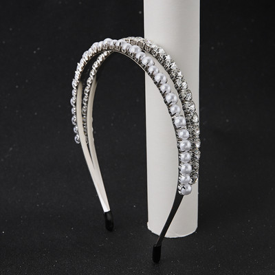 Trake za kosu Vjenčani dodaci za kosu za žene Romantični kristali Dvostruki slojevi Trake za glavu Diadem Svadbena zabava Ukrasi za kosu Nakit