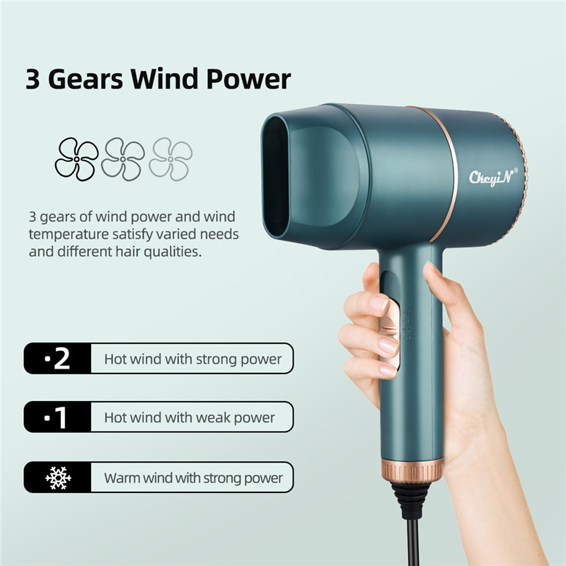 2000 W kék anion elektromos hajszárító alacsony zajszintű hajszárító gyors hajszárító professzionális szalon hajszárító hideg hideg szél 31