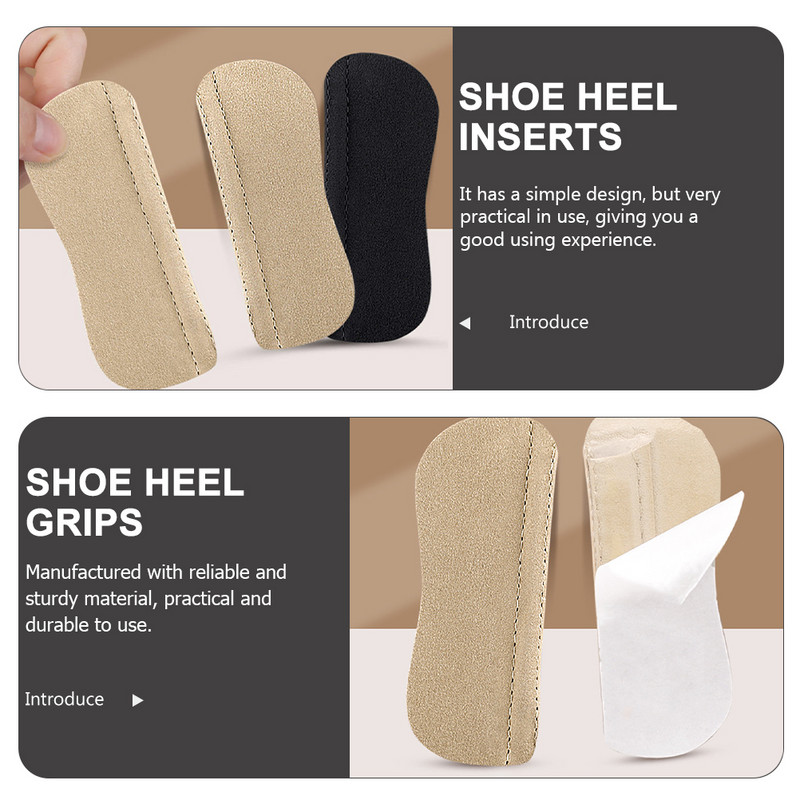4 páry chráničov topánok na päty, vložky do topánok s príliš veľkými podrážkami, pánske vložky z mikrovlákna, dámske chrbtové vankúše