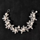 Vestuvinė Boho galvos juostelė moterims ir merginoms Rankų darbo perlų ir lapų nuotakos galvos apdangalas plaukams vines klipų priedai BN