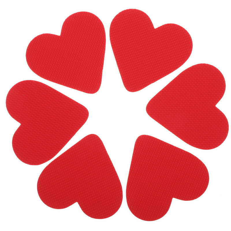 3 ζευγάρια μαξιλαράκια λαβής στο κάτω μέρος παπουτσιών Αντιολισθητικά μαξιλαράκια σόλας παπουτσιών Μείωση θορύβου σόλας (κόκκινο)