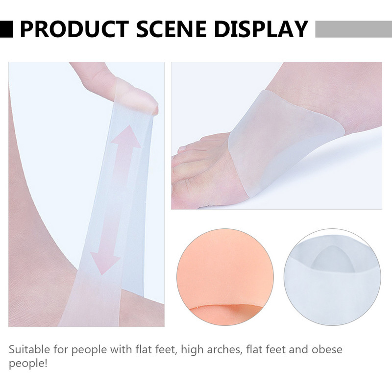 2 para Silikonski potporni luk Gel Ljepljivi uložak Ravna stopala Steznik za njegu Jastuk za njegu Silika Ortotika Masažni jastučić Muškarci Žene