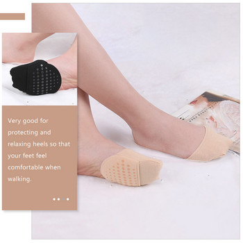 2 чифта подметка Дишащи чорапи Обувки на висок ток Подложки Възглавница за предната част на стъпалото Гъба Summer Invisible Man Вложка, абсорбираща потта
