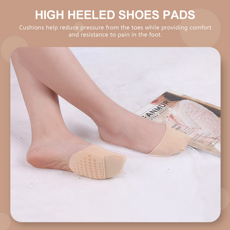 2 ζεύγη μαξιλαράκι σόλας αναπνέουσες κάλτσες Ψηλοτάκουνα παπούτσια Μαξιλάρια στο μπροστινό μέρος του ποδιού Σφουγγάρι Summer Invisible Man Ένθετο που απορροφά τον ιδρώτα