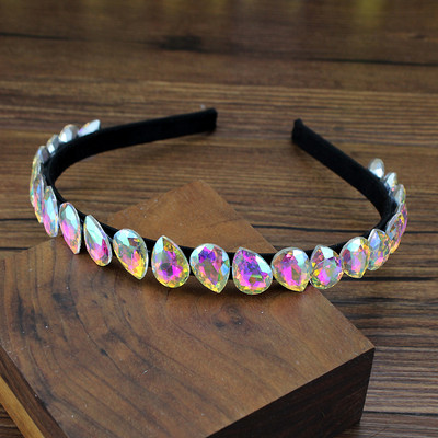 Luksuslikud pisarakristallidest juuksepaelad läikivad kividest peapaelad tüdrukutele naistele pulmadeks Elegantsed juukseaksessuaarid