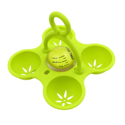 Kiaušinių brakonieriavimo stovas Kiaušinių brakonieriai Silikoninės formelės su termochrominiu laikmačiu Kiaušiniai Tvarkyklės Dėžutės Daugiafunkcis puodo virtuvės priedas