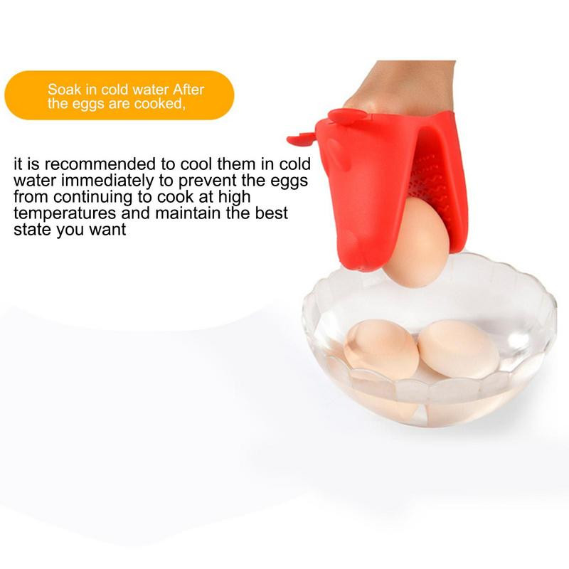Kiaušinių brakonieriavimo stovas Kiaušinių brakonieriai Silikoninės formelės su termochrominiu laikmačiu Kiaušiniai Tvarkyklės Dėžutės Daugiafunkcis puodo virtuvės priedas