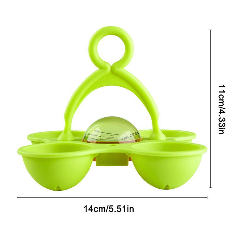 Kiaušinių brakonieriavimo stovas Kiaušinių brakonieriai Silikoninės formelės su termochrominiu laikmačiu Kiaušiniai Tvarkyklės Dėžutės Daugiafunkcis puodo virtuvės priedas