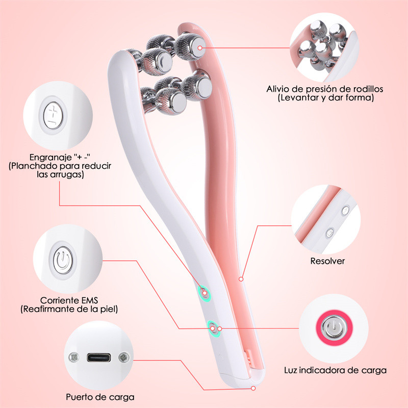 EMS Facial Roller Massager Electric Microcurrent Face Slimming Hand-Held Αντιρυτιδική Περιποίηση του δέρματος Face-lifting Sight Beauty Device