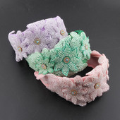 Vintage luksuslik elegantne pärlilillega juukseaksessuaarid kaunid kristalljuukserõngad Fairy laiast riidest tantsutantsu peapael 330