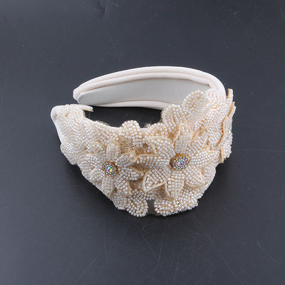 Vintage luksuslik elegantne pärlilillega juukseaksessuaarid kaunid kristalljuukserõngad Fairy laiast riidest tantsutantsu peapael 330