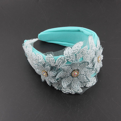 Vintage luksuslik elegantne pärlilillega juukseaksessuaarid kaunid kristalljuukserõngad Fairy laiast riidest tantsutantsu peapael 330