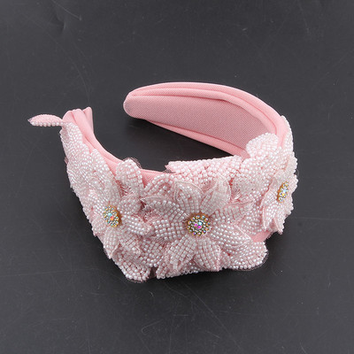 Vintage luksuslik elegantne pärlilillega juukseaksessuaarid kaunid kristalljuukserõngad Fairy laiast riidest tantsutantsu peapael 330