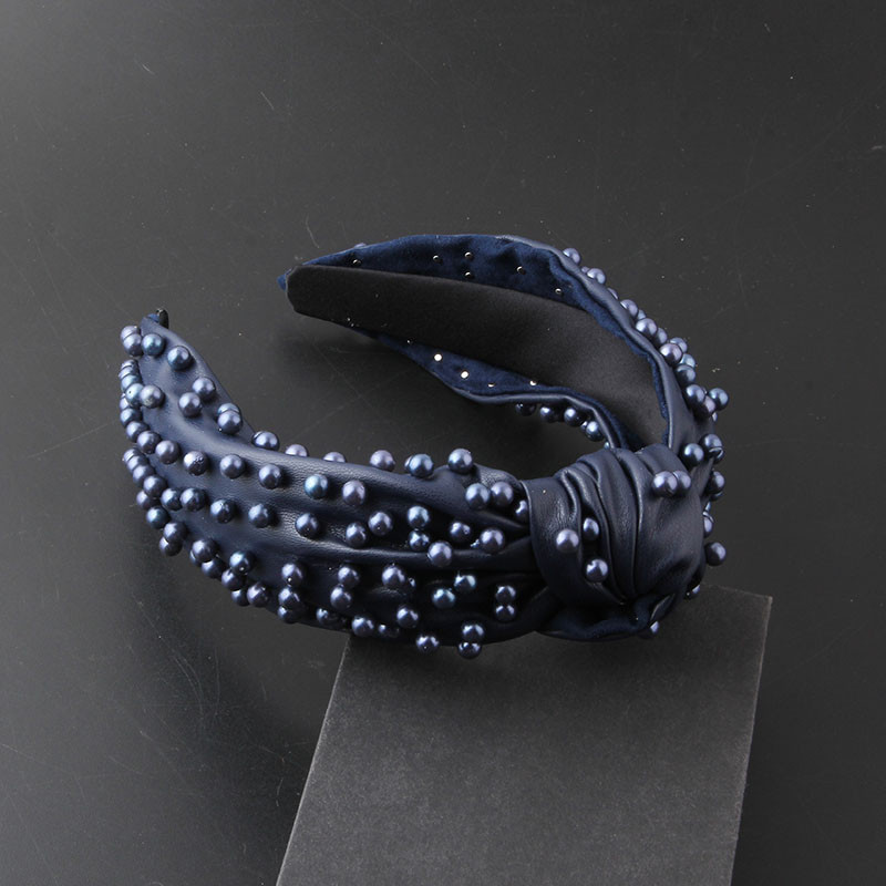 Κομμωτή Νέα Μόδα Φαρδύ γείσο Δερμάτινο Πέρλα Κρίκος Μαλλιά Γυναικεία Ιδιοσυγκρασία Μπάλα Casual Αξεσουάρ Μαλλιά Κεφαλή 906