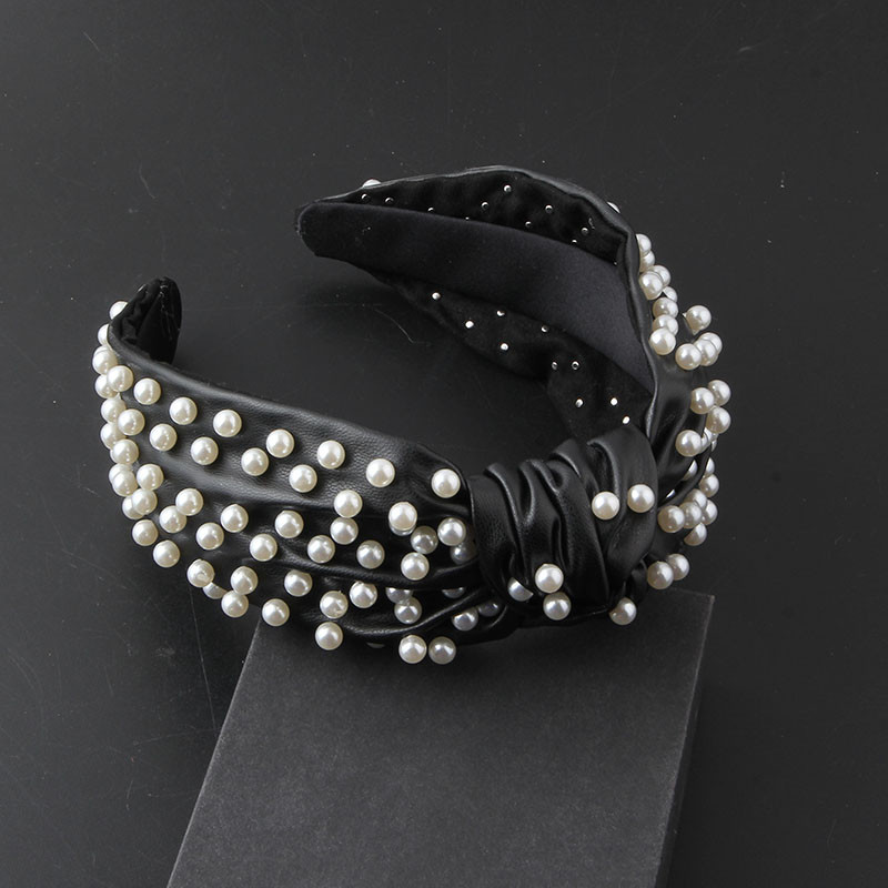 Κομμωτή Νέα Μόδα Φαρδύ γείσο Δερμάτινο Πέρλα Κρίκος Μαλλιά Γυναικεία Ιδιοσυγκρασία Μπάλα Casual Αξεσουάρ Μαλλιά Κεφαλή 906