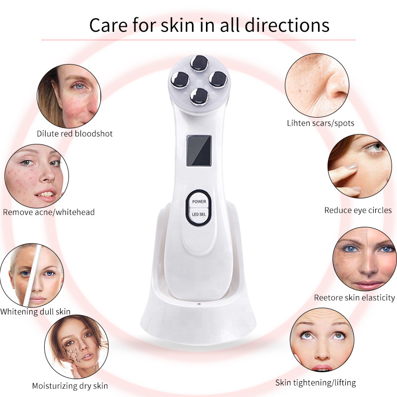 Veido mezoterapija elektroporacija RF radijo dažnio LED fotonų veido pakėlimas sugriežtinti raukšles šalinimas odos priežiūra veido masažuoklis