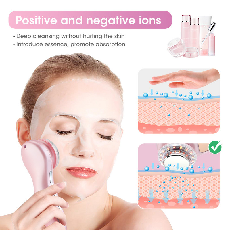 Daugiafunkcinis RF 4 spalvų šviesos odos atjauninimo instrumentas buitinis veido importuotojas mikro srovės liftingo grožio prietaisas