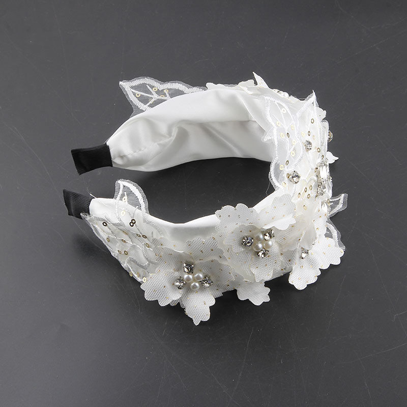 Valge Uus Luksus Riidest Juukse Aksessuaarid Pits Ilus Juukserõngas Haldjas Lill Lai Kristallkividest Tantsu Pruudi peapael 326