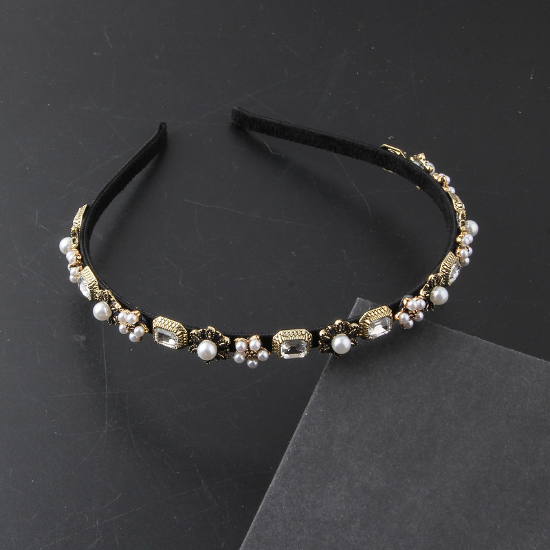 Peakate, uus moodne korea versioon väikestest inkrusteeritud kividest pärlitest juukserõngast naiste elegantse peojuuksega 907