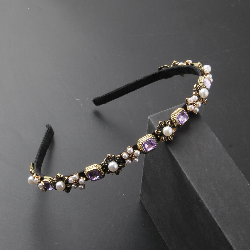 Peakate, uus moodne korea versioon väikestest inkrusteeritud kividest pärlitest juukserõngast naiste elegantse peojuuksega 907