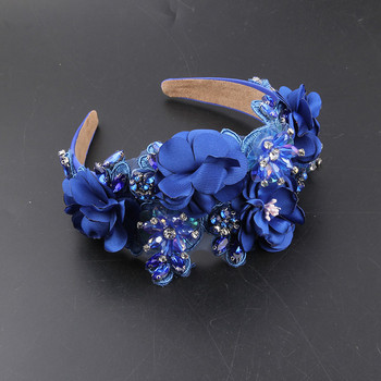 Baroque Luxury Shiny Rhinestone Crystal Pearl Headband Πολύχρωμα αξεσουάρ μαλλιών για γυναικείο trendy party Wedding400