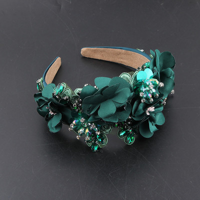 Baroque Luxury Shiny Rhinestone Crystal Pearl Headband Πολύχρωμα αξεσουάρ μαλλιών για γυναικείο trendy party Wedding400